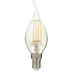 XANLITE - Ampoule à Filament LED Flamme, Culot E14, 4W Cons. (40W Eq.), Lumière Blanc Chaud - RFV470FC