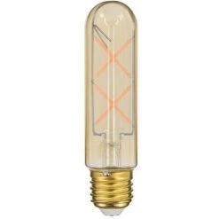 Xanlite - Ampoule LED (T125) Tube / Vintage Au Verre Ambré, Culot E27, 4W Cons. (30W Eq.), 323 Lumens, Lumière Blanc Chaud - RFDE300T125A