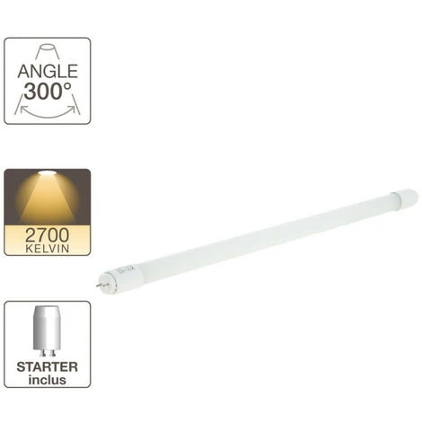 XANLITE - Tube à LED, Culot G13, 9W Cons. (18W Eq.), Lumière Blanc Chaud - TU60900 2 XANLITE - Tube à LED, Culot G13, 9W Cons. (18W Eq.), Lumière Blanc Chaud - TU60900 – Image 2