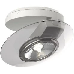 XANLITE - Spot En Saillie LED - Orientable - Bague Transparente - Cons. 4,5W (eq. 40W) - 300 Lumens - Blanc Chaud - SPEST350