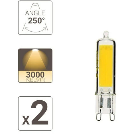 XANLITE - Pack De 2 Ampoules RetroLED, Culot G9, 3,7W Cons. (400 Lumens), Lumière Blanche Chaud - PACK2ALG9400 2 XANLITE - Pack De 2 Ampoules RetroLED, Culot G9, 3,7W Cons. (400 Lumens), Lumière Blanche Chaud - PACK2ALG9400 – Image 2