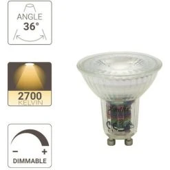 XANLITE - Ampoule LED Spot Dimmable, Culot GU10, 6,5W Cons. (50W Eq.), Lumière Blanc Chaud - VG50SD -XANLITE Soldes 47378362 4