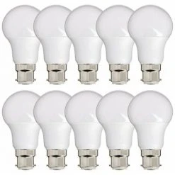 XANLITE - Lot De 10 Ampoules LED A60, Culot B22, 10W Cons. (60W Eq.), Lumière Blanc Chaud - PACK10EB806G