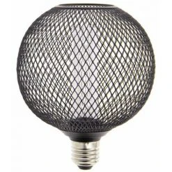 XANLITE - Ampoule Déco Cage Boule Noir, Culot E27, Hologramme, Blanc Chaud - RFDHE150BCAN