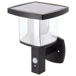 XANLITE - Applique Murale Solaire IP44 600 Lumens - Détecteur De Mouvements - 3 Modes De Fonctionnement - Noir - SO1811AN