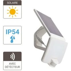 XANLITE - Projecteur Solaire IP54 1500 Lumens - Détecteur De Mouvements - Panneau Déportable - Blanc - PRS1500DB -XANLITE Soldes 47378412 4