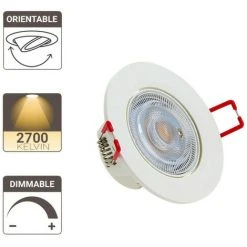 XANLITE - Lot De 3 Spots Encastrable LED Intégrés - Dimmable Et Orientable - Cons. 5W (eq. 50W) - 345 Lumens - Blanc Chaud - PACK3SEL345D 7 XANLITE - Lot De 3 Spots Encastrable LED Intégrés - Dimmable Et Orientable - Cons. 5W (eq. 50W) - 345 Lumens - Blanc Chaud - PACK3SEL345D -XANLITE Soldes 47378441 3