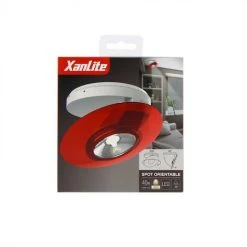 XANLITE - Spot En Saillie LED - Orientable - Bague Rouge - Cons. 4,5W (eq. 40W) - 300 Lumens - Blanc Chaud - SPESR350 -XANLITE Soldes 47378500 5