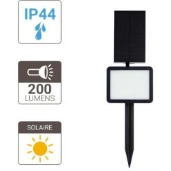 XANLITE - Borne LED Solaire, X3 Intensités, 200 Lumens - Spéciale Extérieur (IP44) - APPS200 -XANLITE Soldes 47378533 4