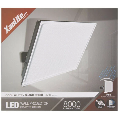 XANLITE - Projecteur LED Mural Noir, 100 W, 8000 Lumens - PR100WM 3 XANLITE - Projecteur LED Mural Noir, 100 W, 8000 Lumens - PR100WM – Image 3