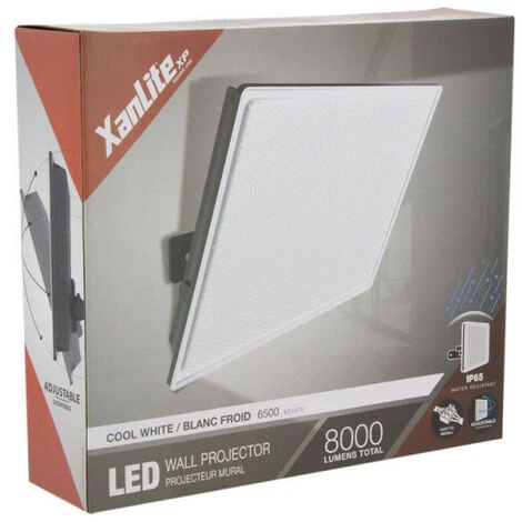XANLITE - Projecteur LED Mural Noir, 100 W, 8000 Lumens - PR100WM 4 XANLITE - Projecteur LED Mural Noir, 100 W, 8000 Lumens - PR100WM – Image 4