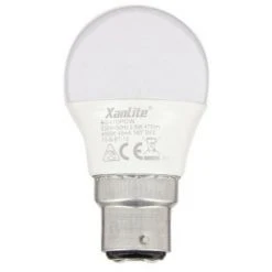 XANLITE - Ampoule LED P45, Culot B22, 5,3W Cons. (40W Eq.), Lumière Blanc Neutre - EB470PCW