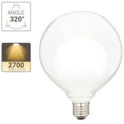 XANLITE - Ampoule Déco LED, Double Verre Blanc, G125, Culot E27, 3W Cons. 2700K Blanc Chaud - RFDEB125DVMILKY -XANLITE Soldes 47378560 4