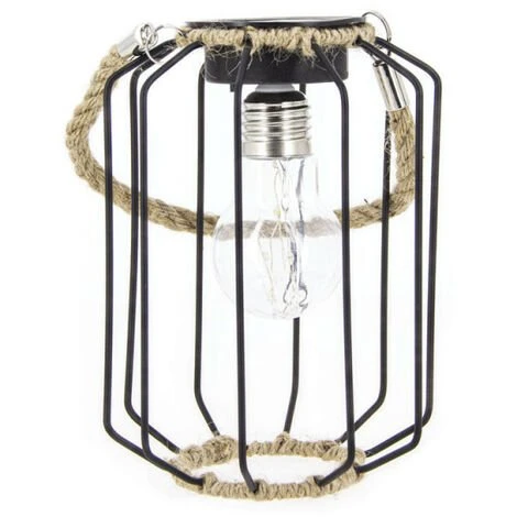 XANLITE - Lanterne Solaire IP44 Blanc Chaud Métal Et Corde 6h D'autonomie - SORETRO4 1 XANLITE - Lanterne Solaire IP44 Blanc Chaud Métal Et Corde 6h D'autonomie - SORETRO4