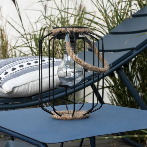XANLITE - Lanterne Solaire IP44 Blanc Chaud Métal Et Corde 6h D'autonomie - SORETRO4 3 XANLITE - Lanterne Solaire IP44 Blanc Chaud Métal Et Corde 6h D'autonomie - SORETRO4 – Image 3