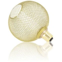 XANLITE - Ampoule Déco Cage Boule Doré, Culot E27, Hologramme, Blanc Chaud - RFDHE150BCAL -XANLITE Soldes 47378578 5