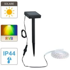 XANLITE - Balise Strip Led Solaire, 3m Multicolore - SPLSBK3SOLARRVB -XANLITE Soldes 47378579 3