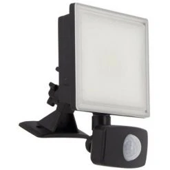 XANLITE - Projecteur LED Mural Noir, Détécteur De Mouvement Inclus,20 W, 1600 Lumens - PR20WMD