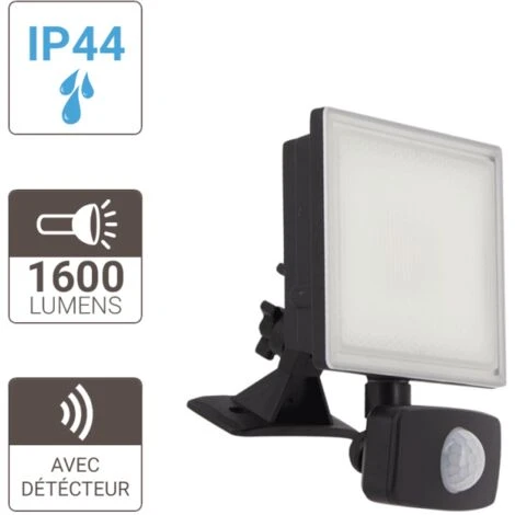 XANLITE - Projecteur LED Mural Noir, Détécteur De Mouvement Inclus,20 W, 1600 Lumens - PR20WMD 2 XANLITE - Projecteur LED Mural Noir, Détécteur De Mouvement Inclus,20 W, 1600 Lumens - PR20WMD – Image 2