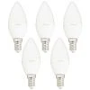 XANLITE - Lot X5 Ampoules LED Flamme, Culot E14, 5,5W Cons. (40 W éq), Lumière Blanc Chaud - PACK5EV470F