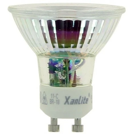 XANLITE - Lot X3 Ampoule Spot LED, Culot GU10, Conso 5,5W (équivaut 50W) : 345 Lumens, Blanc Chaud (2700K) - PACK3RCXG345S 1 XANLITE - Lot X3 Ampoule Spot LED, Culot GU10, Conso 5,5W (équivaut 50W) : 345 Lumens, Blanc Chaud (2700K) - PACK3RCXG345S