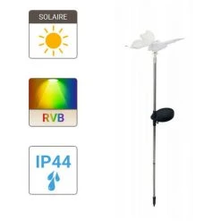 XANLITE - Piquet LED Solaire "Papillon", Multicolore, Spéciale Extérieur (IP44) - SOPAPILLONRVB -XANLITE Soldes 47378680 4