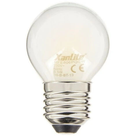 XANLITE - Ampoule LED Filament P45, Culot E27, 6,5W Cons. (60W Eq.), 4000K Blanc Neutre - RFE806POCW 1 XANLITE - Ampoule LED Filament P45, Culot E27, 6,5W Cons. (60W Eq.), 4000K Blanc Neutre - RFE806POCW