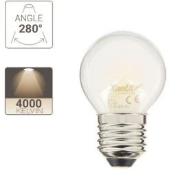XANLITE - Ampoule LED Filament P45, Culot E27, 6,5W Cons. (60W Eq.), 4000K Blanc Neutre - RFE806POCW 7 XANLITE - Ampoule LED Filament P45, Culot E27, 6,5W Cons. (60W Eq.), 4000K Blanc Neutre - RFE806POCW -XANLITE Soldes 47378685 3