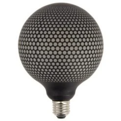 Xanlite - Ampoule Déco LED Filament, Aspect Point Noir, G125, Culot E27, 4W Cons. 2700K Blanc Chaud - RFDEB125GRAPHRO