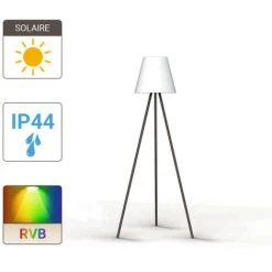 XANLITE - Lampadaire Solaire IP44 RVB Blanc Rechargeable USB Polyéthylène 2h D'autonomie - LADSORVBWR 8 XANLITE - Lampadaire Solaire IP44 RVB Blanc Rechargeable USB Polyéthylène 2h D'autonomie - LADSORVBWR -XANLITE Soldes 47378690 4