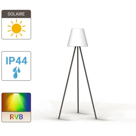 XANLITE - Lampadaire Solaire IP44 RVB Blanc Rechargeable USB Polyéthylène 2h D'autonomie - LADSORVBWR 4 XANLITE - Lampadaire Solaire IP44 RVB Blanc Rechargeable USB Polyéthylène 2h D'autonomie - LADSORVBWR – Image 4