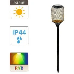 XANLITE - Balise à Piquet Solaire 2 LED RVB + Blanc IP44 8h D'autonomie - SOBAGRVBW -XANLITE Soldes 47378691 5