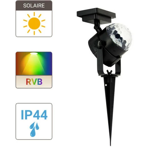 XANLITE - Balise LED Solaire étanche Effet "Disco" - SPSODRVB 4 XANLITE - Balise LED Solaire étanche Effet "Disco" - SPSODRVB – Image 4
