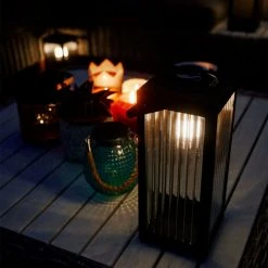 XANLITE - Lanterne Solaire Nomade 26cm IP44 - Verre Ciselé & Métal - Noir - SOLARVC 7 XANLITE - Lanterne Solaire Nomade 26cm IP44 - Verre Ciselé & Métal - Noir - SOLARVC -XANLITE Soldes 47378697 3