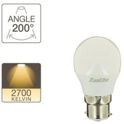 XANLITE - Ampoule LED P45, Culot B22, 5,3W Cons. (40W Eq.), Lumière Blanc Chaud - EB470P -XANLITE Soldes 47378752 5