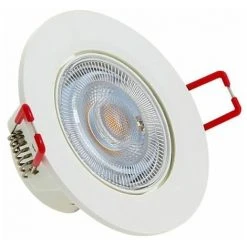 XANLITE - Spot Encastrable LED Intégré - Dimmable Par Switch - Orientable - Cons. 6W (eq. 50W) - 400 Lumens - Blanc Chaud - SEL345DS