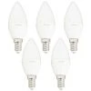 XANLITE - Lot X5 Ampoules LED Flamme, Culot E14, 5,5W Cons. (40W éq.), Lumière Blanc Neutre - PACK5EV470FCW