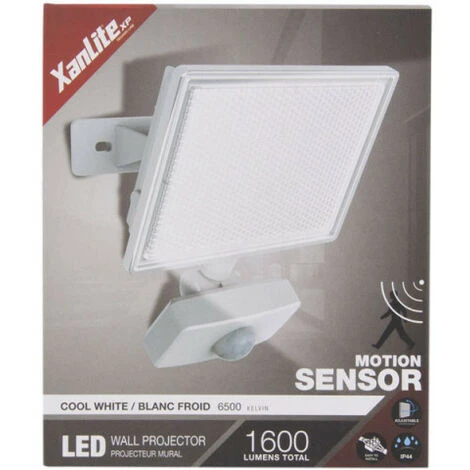 XANLITE - Projecteur LED Mural Blanc, Détecteur De Mouvement Inclus, 20 W, 1600 Lumens - PR20WMDB 5 XANLITE - Projecteur LED Mural Blanc, Détecteur De Mouvement Inclus, 20 W, 1600 Lumens - PR20WMDB – Image 5