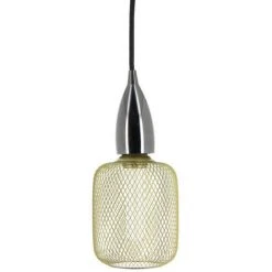 XANLITE - Ampoule Déco Cage Cylindre Doré, Culot E27, Hologramme, Blanc Chaud - RFDHE150CCAL -XANLITE Soldes 47378834 5