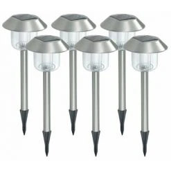 XANLITE - Pack De 6 Balises Solaires RVB Et Blanc, IP44 - PACK6SO1017