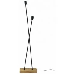 XANLITE - Lampadaire Twinsy Bambou Et Métal Noir Xanlite Déco - XDLTWINSYWB