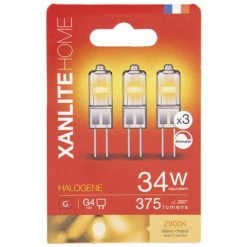 XANLITE - Lot De 3 Ampoules Halogènes Culot G4, 375 Lumens, 2900 Kelvins, Blanc Chaud, Dimmable - PACK3HG420W -XANLITE Soldes 64569505 4