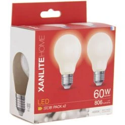XANLITE - Lot De 2 Ampoules Filament LED A60 Opaque, Culot B22, 806 Lumens, équivalence 60 W, 4000 Kelvins, Blanc Neutre - PACK2RFB806GOCW 9 XANLITE - Lot De 2 Ampoules Filament LED A60 Opaque, Culot B22, 806 Lumens, équivalence 60 W, 4000 Kelvins, Blanc Neutre - PACK2RFB806GOCW -XANLITE Soldes 64569509 5