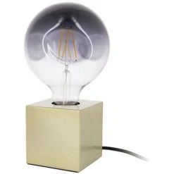 XANLITE - Lampe à Poser Cube En Métal Couleur Laiton, Compatible Culot E27, IP20, 60W Puissance Max - XDLAPCUBIKML -XANLITE Soldes 64569522 5