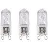 Xanlite - Lot De 3 Ampoules Halogènes Culot G9, 410 Lumens, 36W, 2700 Kelvins, Blanc Chaud Dimmable - PACK3HG930W
