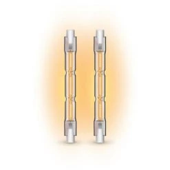 XANLITE - Lot De 2 Ampoules Halogènes Culot R7S, 78mm, 2216 Lumens, 2900 Kelvins, Blanc Chaud Dimmable - PACK2HR7S78118W