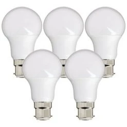 XANLITE - Lot De 5 Ampoules LED Culot B22, Conso. 9W (équivalent 60W), 806 Lumens, Blanc Chaud - PACK5EB806G