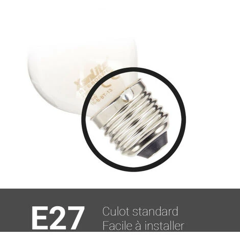 XANLITE - Lot De 2 Ampoules Filament LED P45 Opaque, Culot E27, 806 Lumens, Conso. 9W (eq. 60W), 4000K, Blanc Neutre - PACK2RFE806POCW 4 XANLITE - Lot De 2 Ampoules Filament LED P45 Opaque, Culot E27, 806 Lumens, Conso. 9W (eq. 60W), 4000K, Blanc Neutre - PACK2RFE806POCW – Image 4
