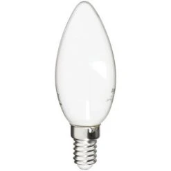 XANLITE - Ampoule Filament LED Flamme Opaque, Culot E14,470 Lumens, Conso. 4W (eq. 40W), 2700K, Blanc Chaud - RFV470FOD