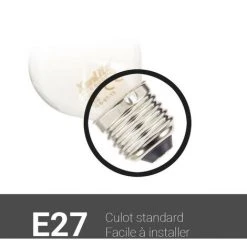 XANLITE - Lot De 2 Ampoules Filament LED P45 Opaque, Culot E27, 806 Lumens, Conso. 9W (eq. 60W), 2700K, Blanc Chaud - PACK2RFE806PO -XANLITE Soldes 64576694 4